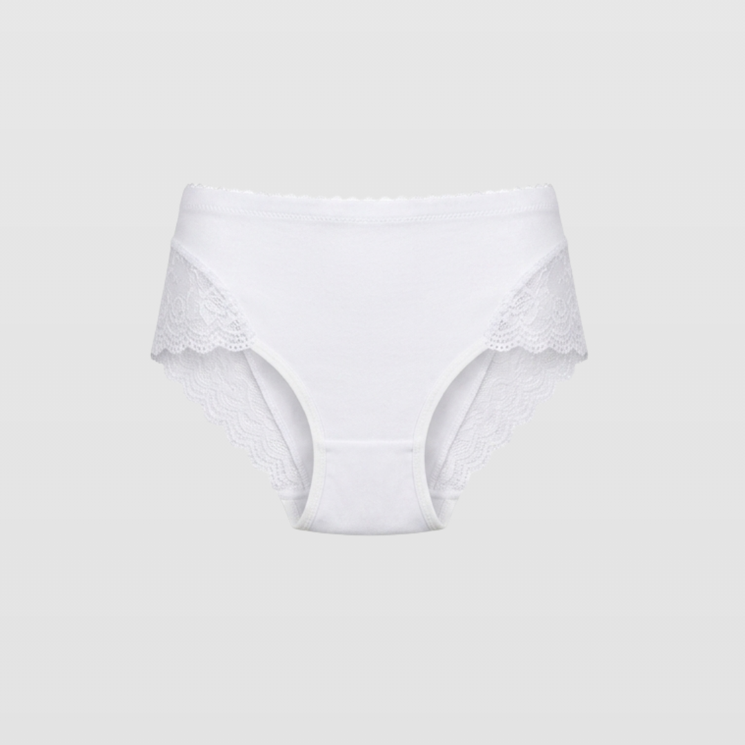 Smooth Lace Trim High waist Brief panty