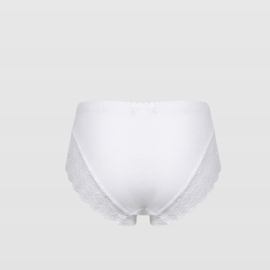 Smooth Lace Trim High waist Brief panty